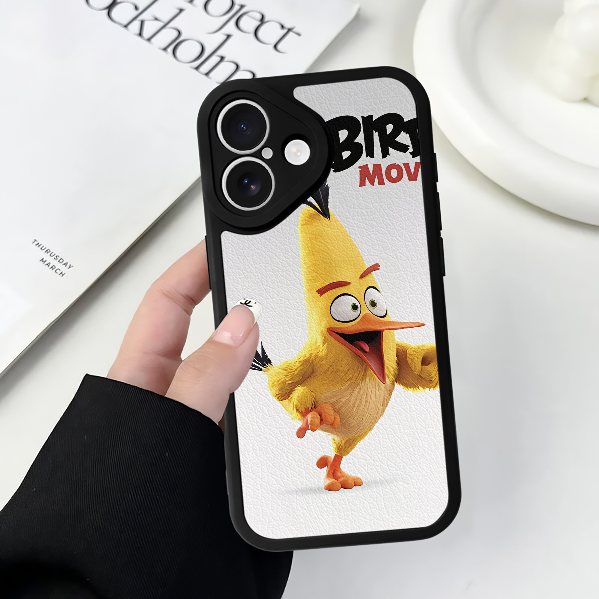 （画像用） Angry Birds アングリーバード 【iPhone 16シリーズ対応】シリコンスマホケース（レザー調） 材質：シリコン